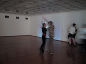 sa otvaranja izlozhbe Konverzacija, MSU Beograd, oktobar 2001